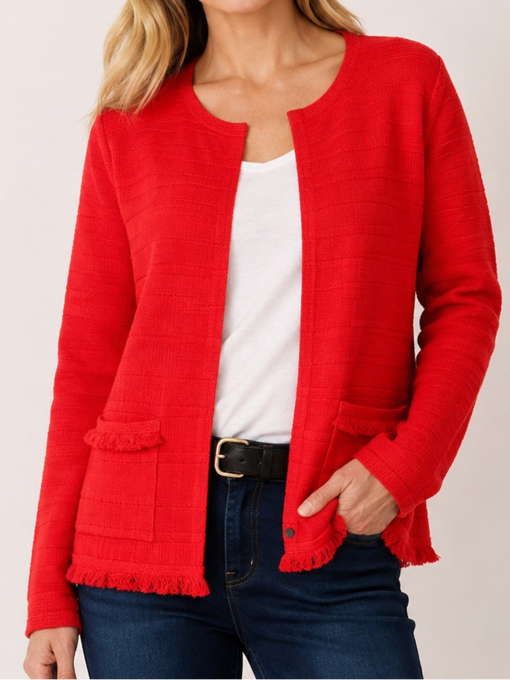 Olsen fringe cardigan MSRP $230